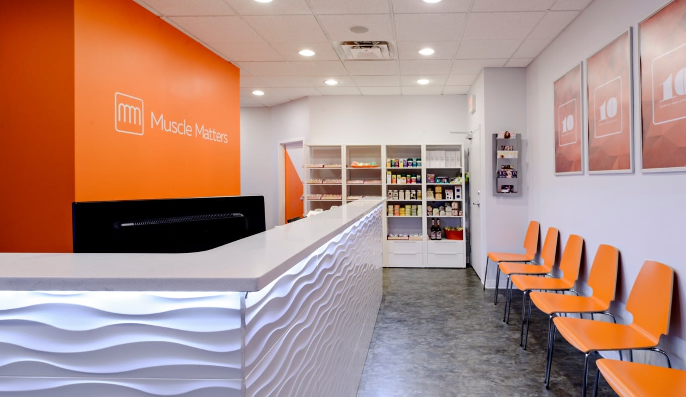 Interior of Muscle Matters, and Edmonton Massage Therapy Clinic