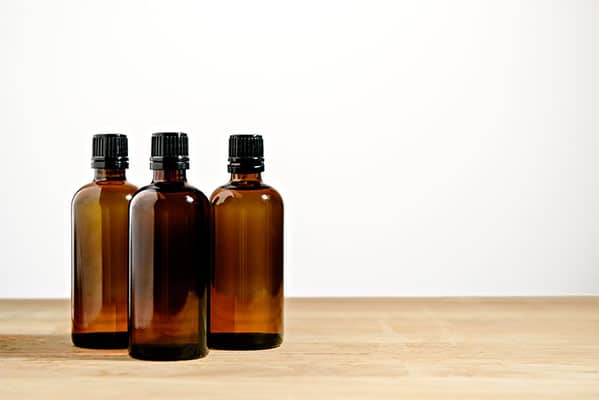 Bottles of mint oil